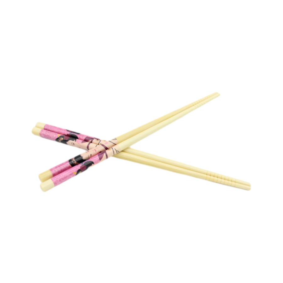 Bacchette Bamboo Con Fata Rosa 23cm