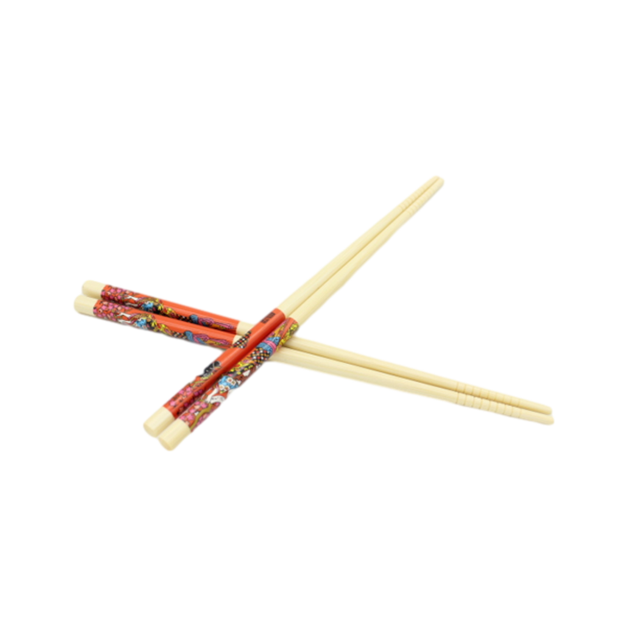 Bacchette Bamboo Con Fata Rosso 23cm