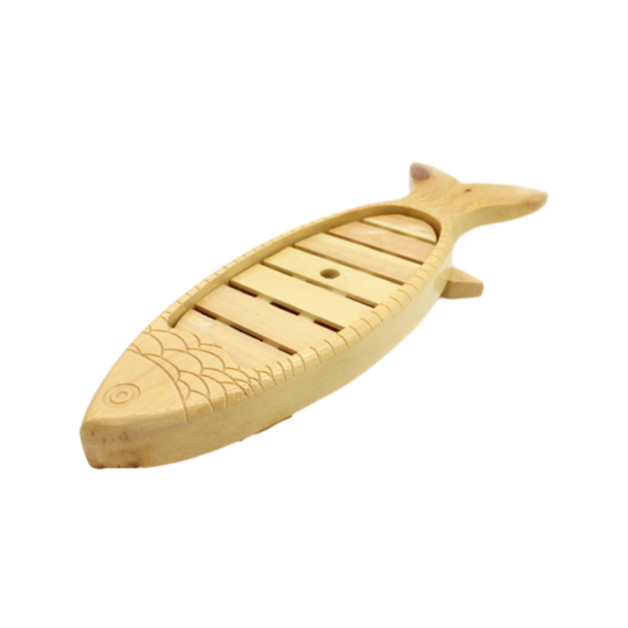 Piatto Bamboo A Forma Di Pesce 47x14cm