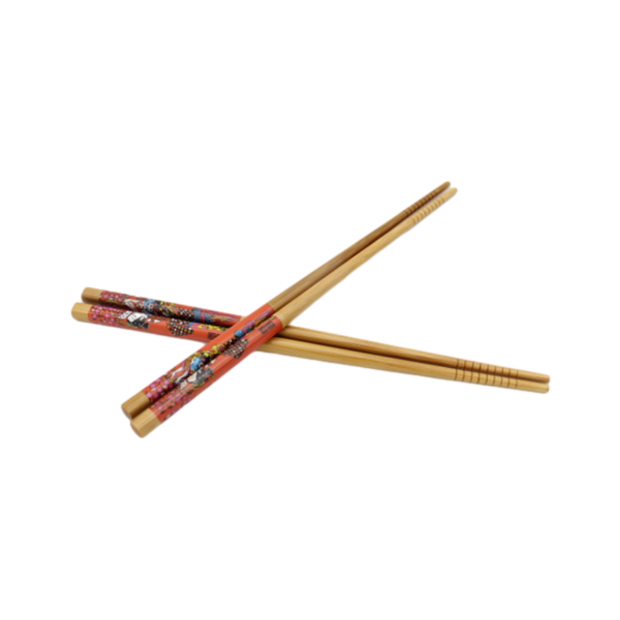 Bacchette Bamboo Con Fata Rosso 23cm